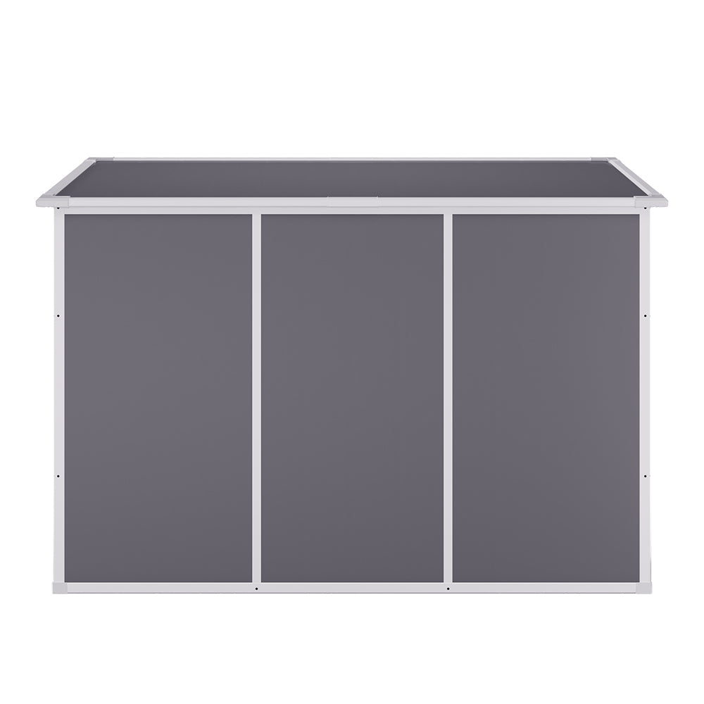 Breeins 8x4ft Outdoor Plastic Garden Shed With Window, Vents And Floor Weather-resistant Storage For Tools & Equipment