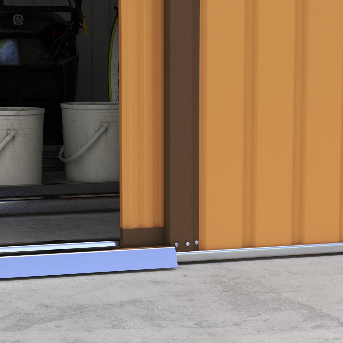 Outsunny Garden Shed Storage Unit With Locking Door Floor Foundation