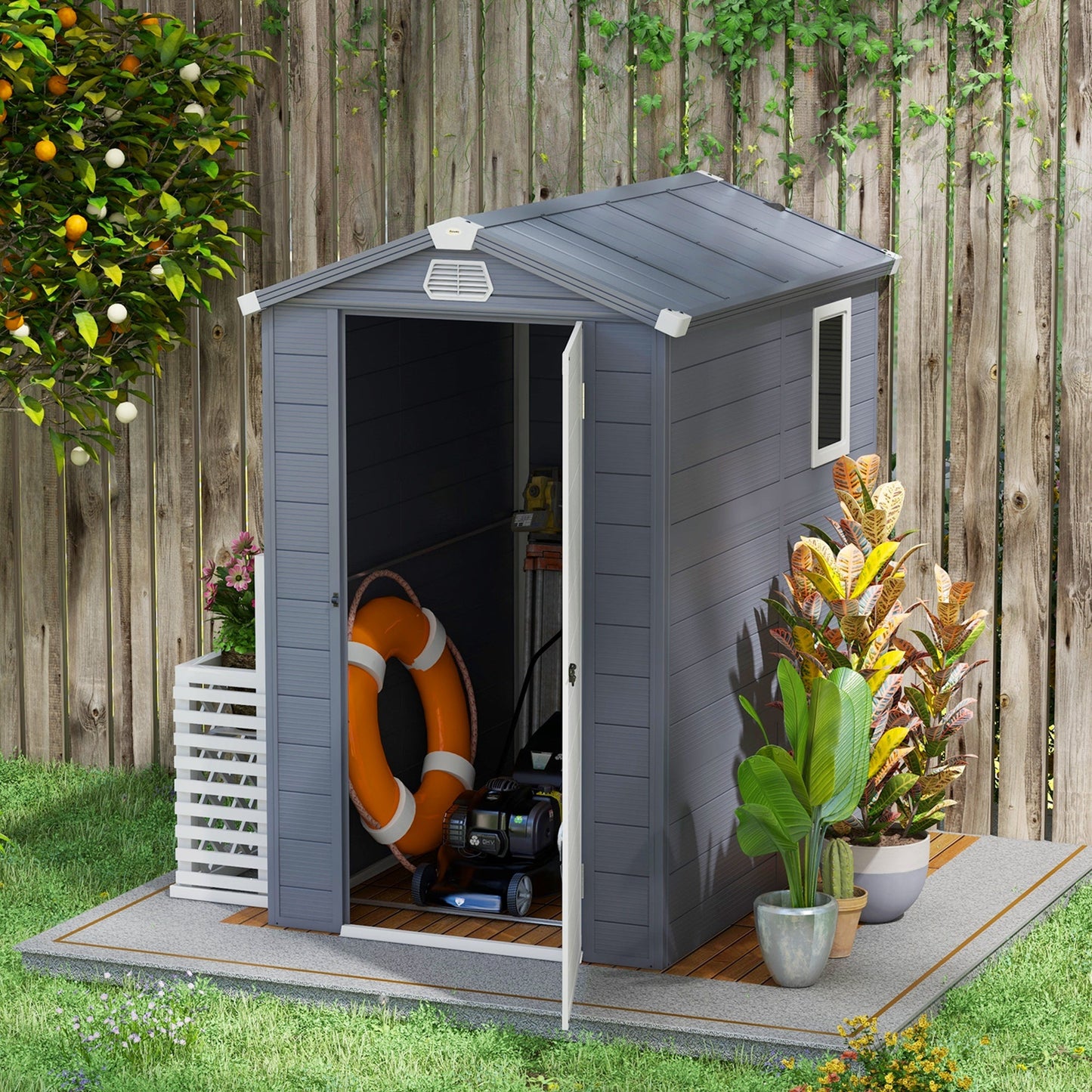 Outsunny Garden Shed Tool Storage House With Lockable Door, Kit