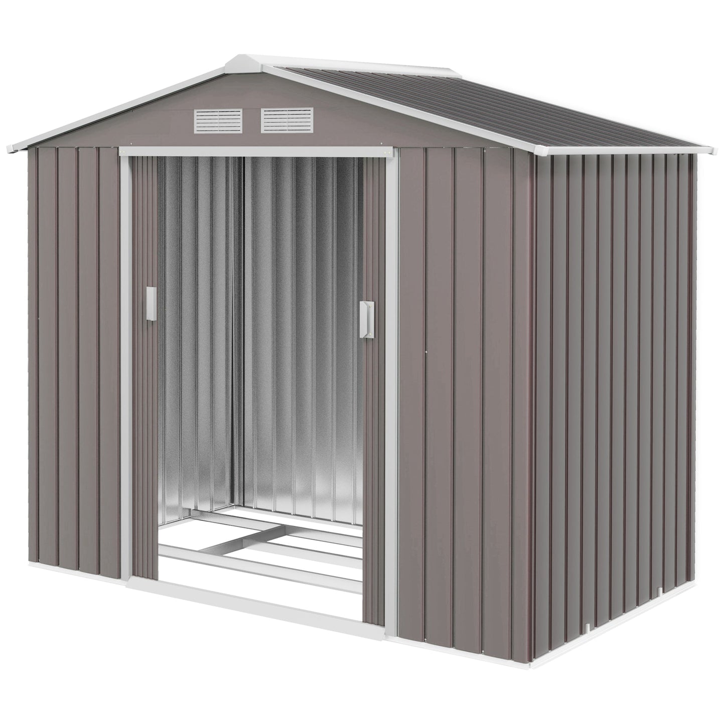 Outsunny Garden Shed Storage Unit W/locking Door Floor Foundation