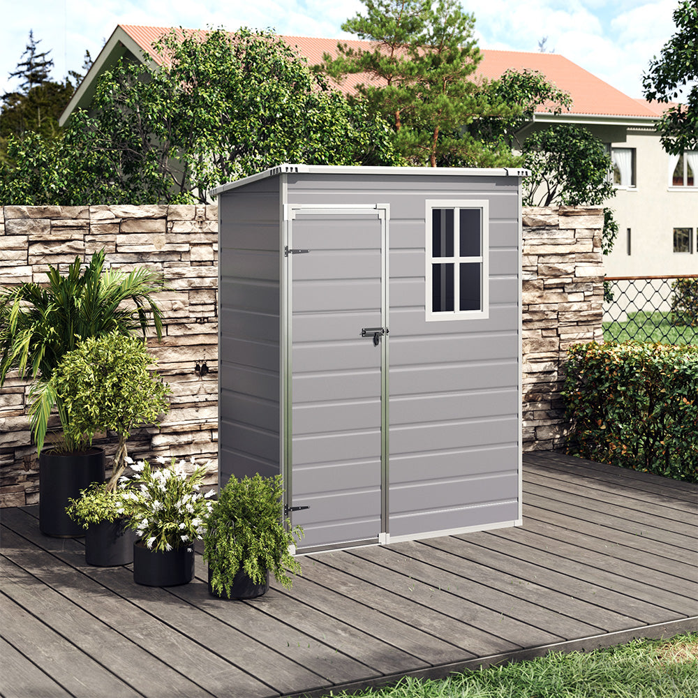 Breeins 5x3ft Heavy Duty Outdoor Plastic Storage Shed  Waterproof Lockable