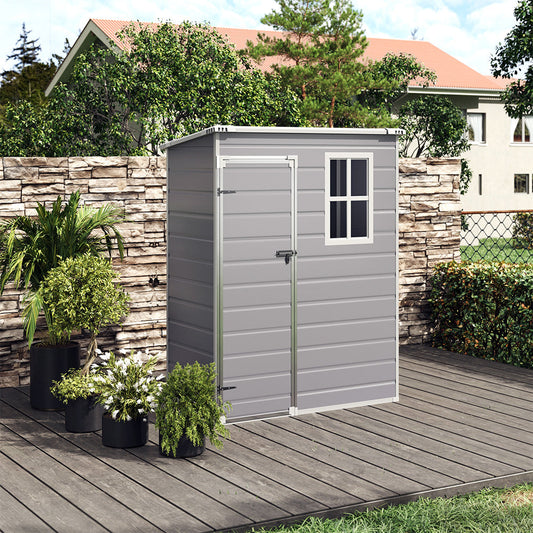 Breeins 5x3ft Heavy Duty Outdoor Plastic Storage Shed  Waterproof Lockable