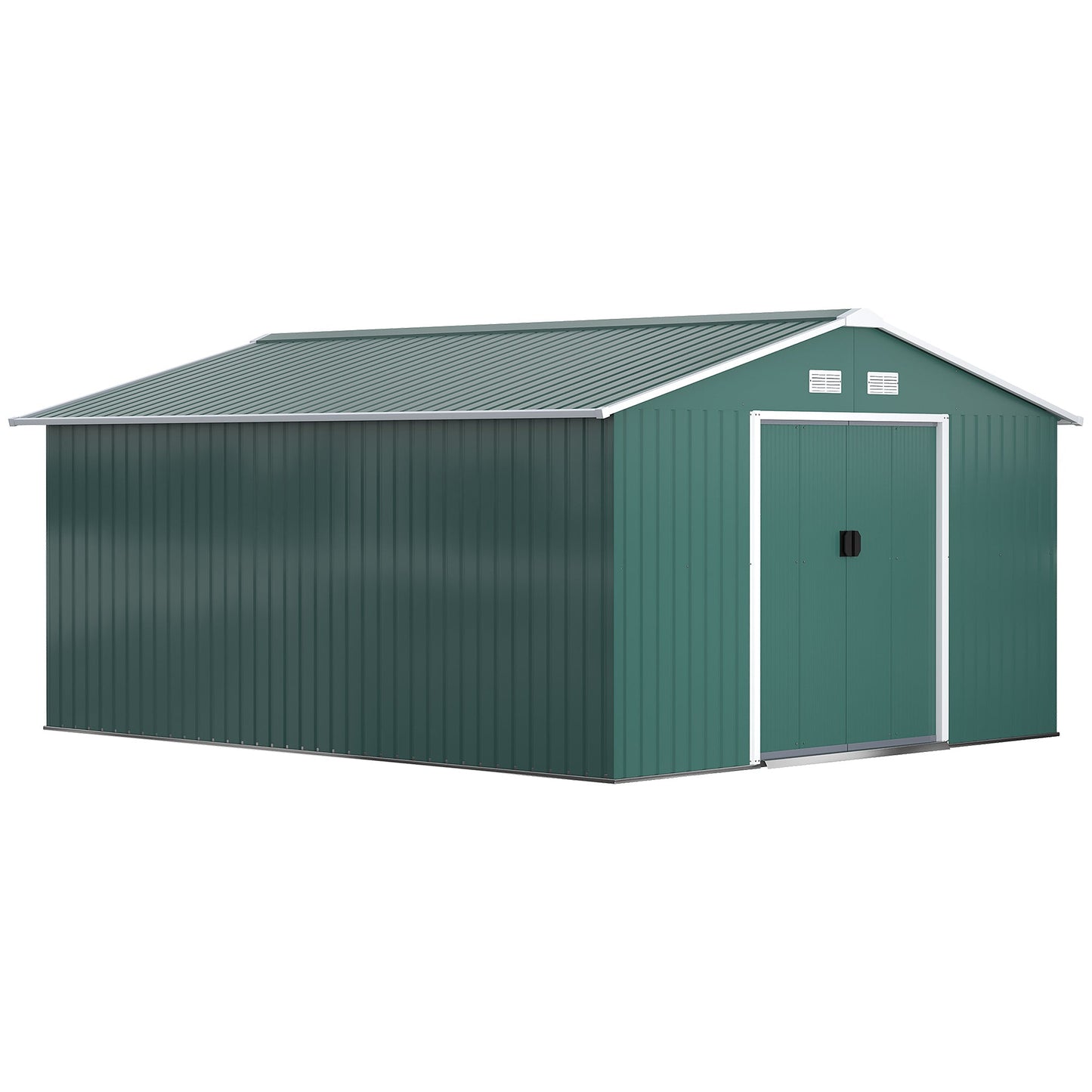 Outsunny Garden Shed Storage Unit With Locking Door Floor Foundation