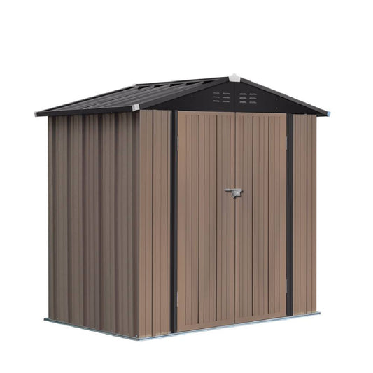 Breeins Metal Garden Shed 4x6ft/6x8ft Outdoor Storage Yard Tool Shed Tool Box Lockable