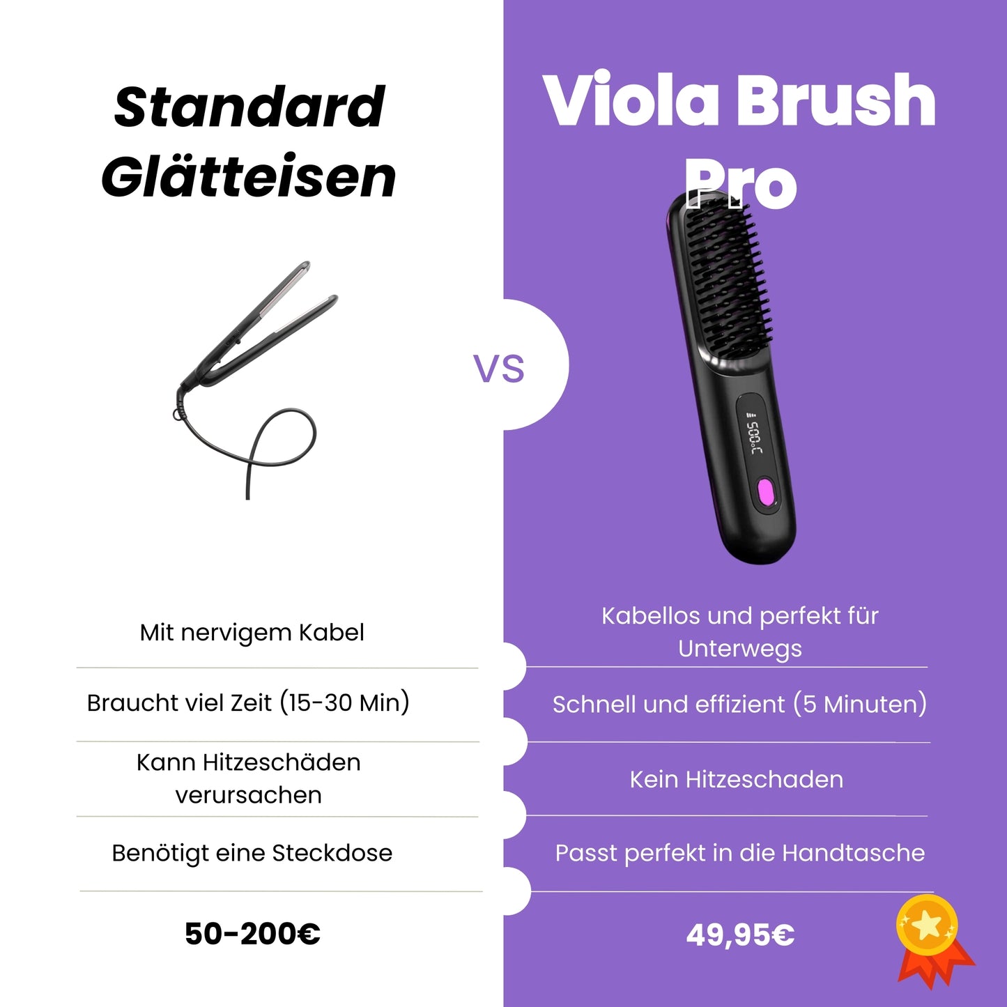 ViolaBrush Pro | Überall und jederzeit gestylte Haare