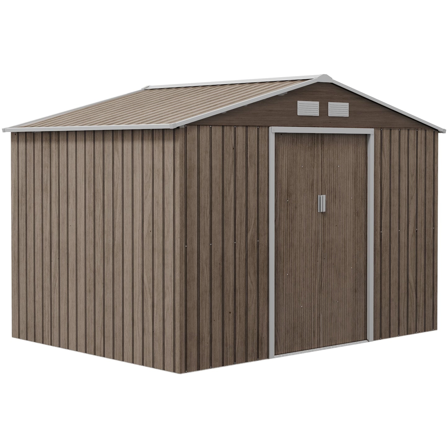 Outsunny Garden Shed Storage Unit With Locking Door Floor Foundation