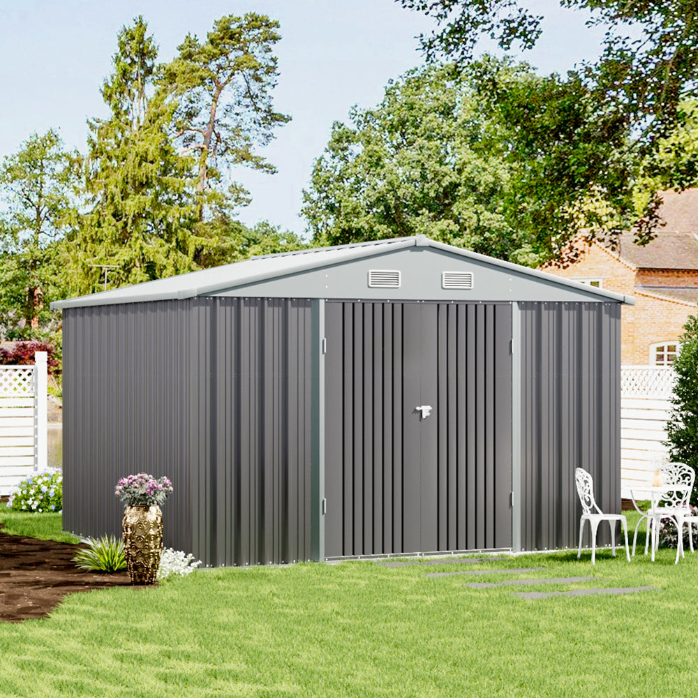 Breeins 10x8ft Metal Storage Shed Storage Shed With Lockable Door