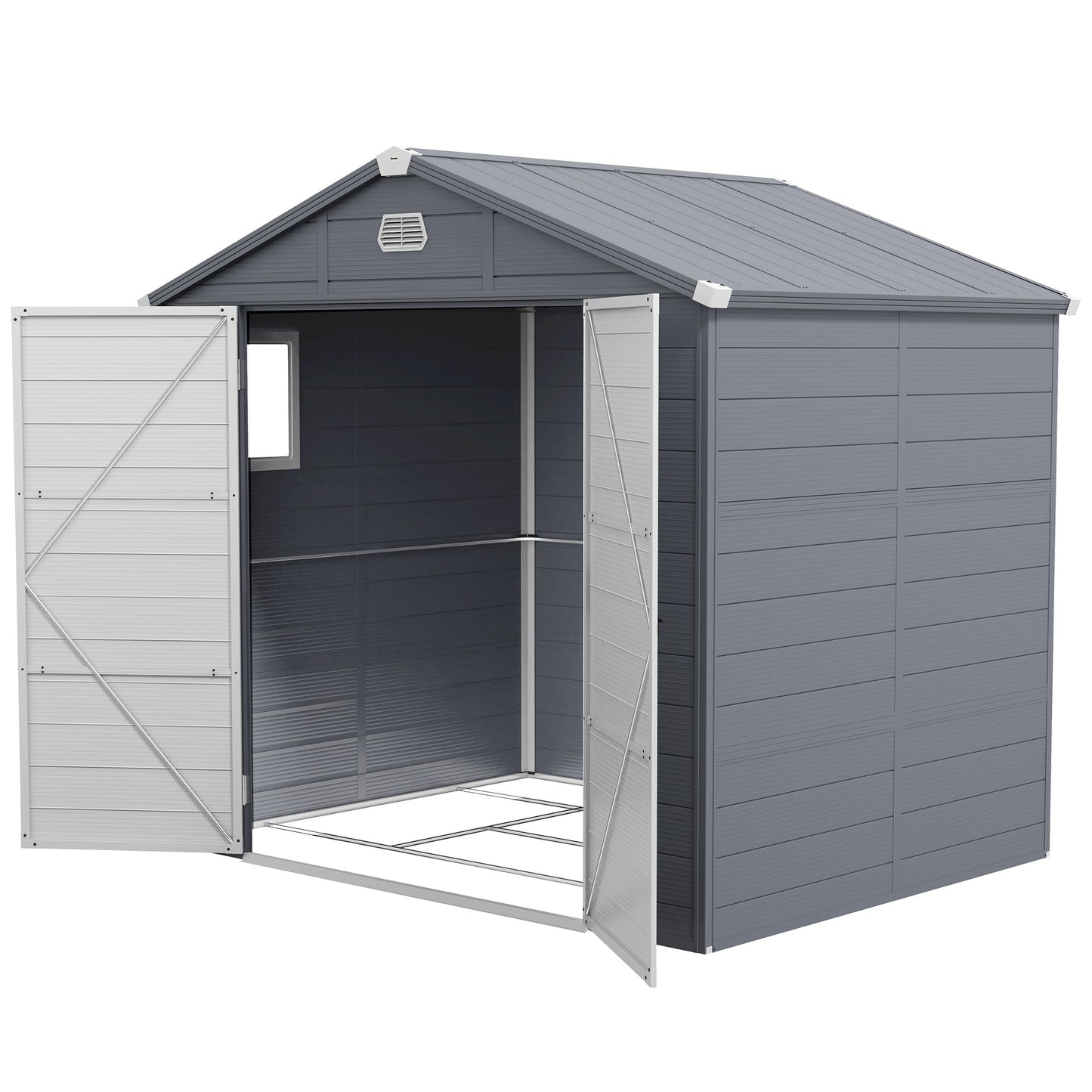 Outsunny Garden Shed Tool Storage House With Lockable Door, Kit