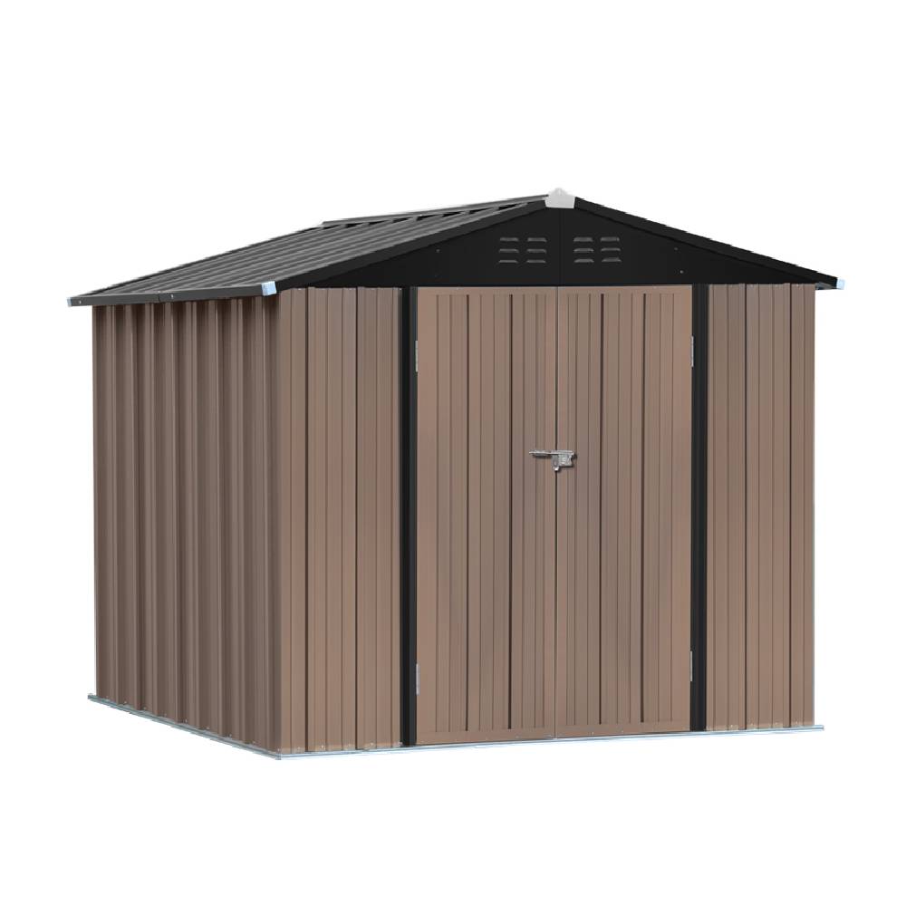 Breeins Metal Garden Shed 4x6ft/6x8ft Outdoor Storage Yard Tool Shed Tool Box Lockable