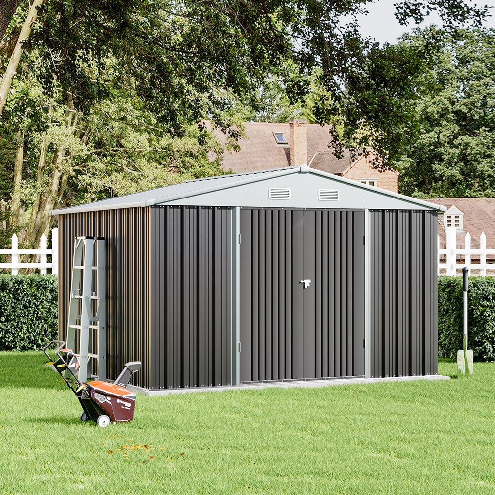 Breeins 10x8ft Metal Storage Shed Storage Shed With Lockable Door