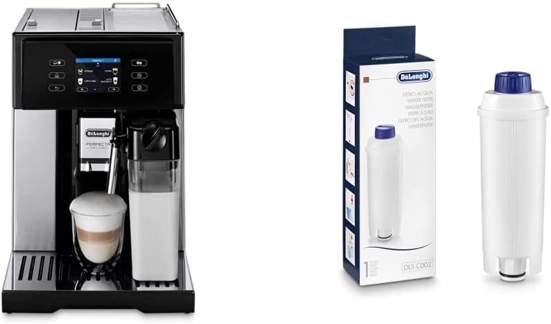 De’Longhi Perfecta Evo ESAM420.40.B Kaffeevollautomat mit LatteCrema Milchsystem, Cappuccino & Espresso auf Knopfdruck, großes LCD-Farbdisplay, Kaffeekannenfunktion, 0.25 kilograms, schwarz