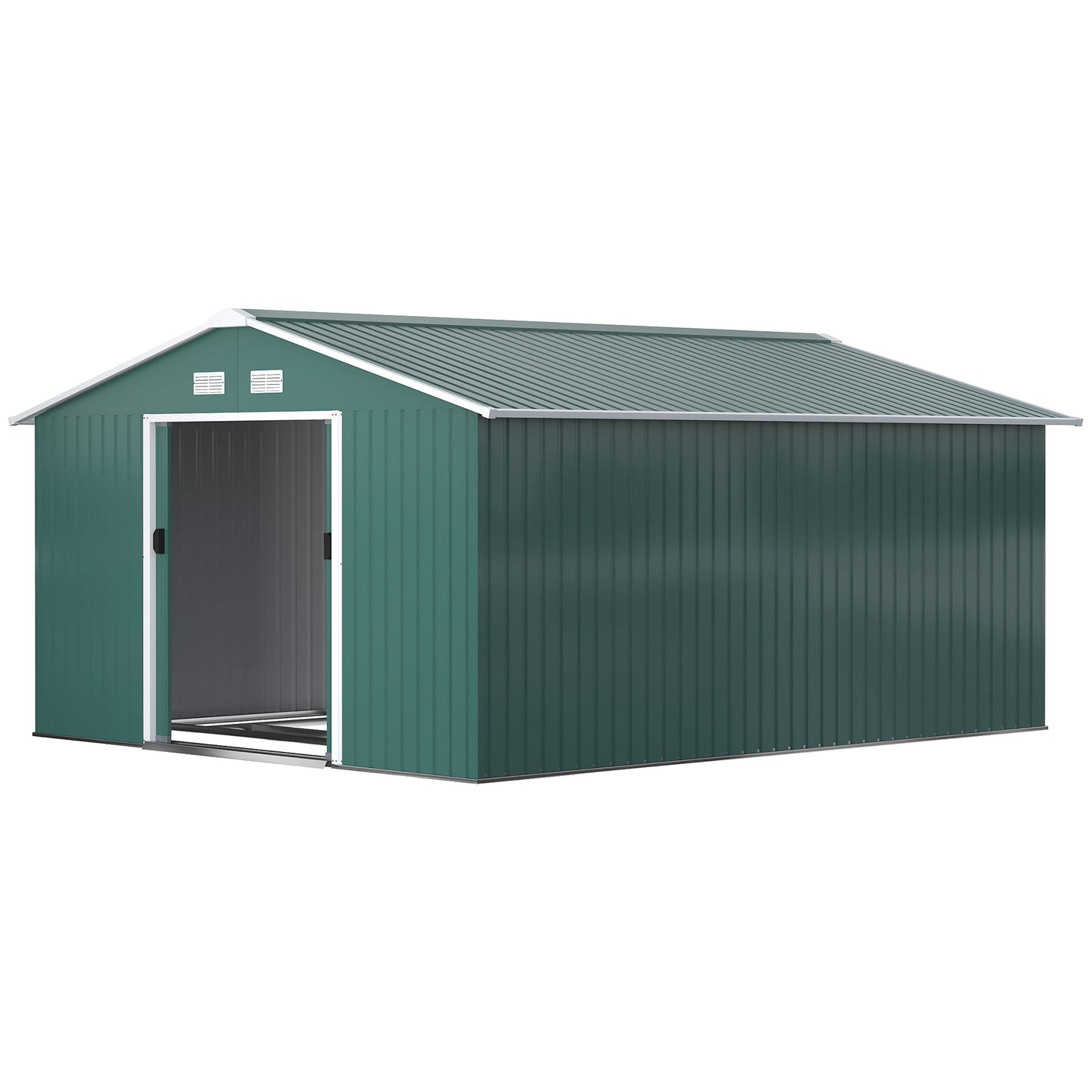 Outsunny Garden Shed Storage Unit With Locking Door Floor Foundation