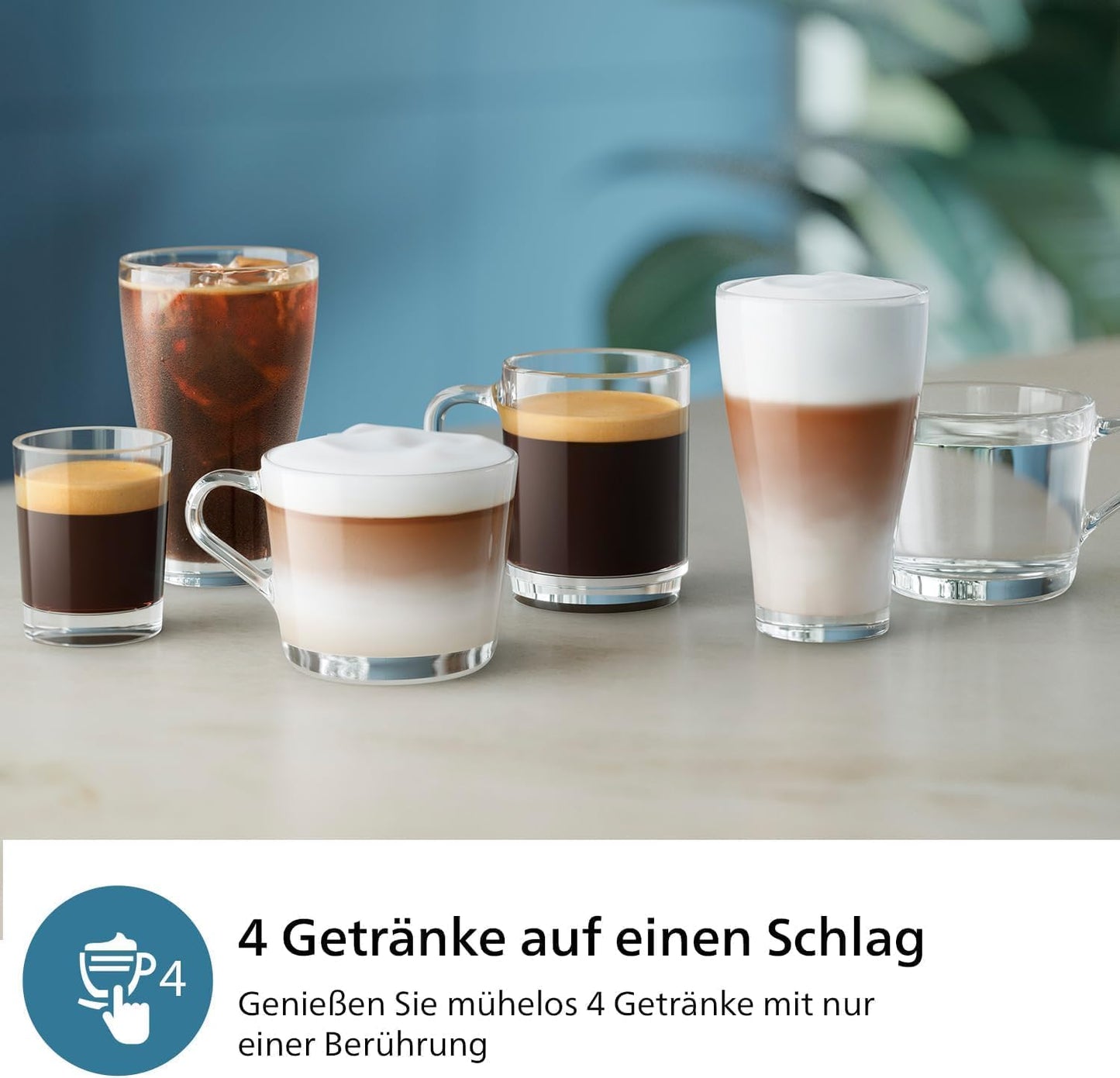 Philips 2300 Series Vollautomatische Espressomaschine - 4 Getränke, Modernes Farb-Touchscreen-Display, LatteGo-Milchsystem, SilentBrew, 100% Keramikmahlwerk, AquaClean Filter. Mattschwarz (EP2330/10)