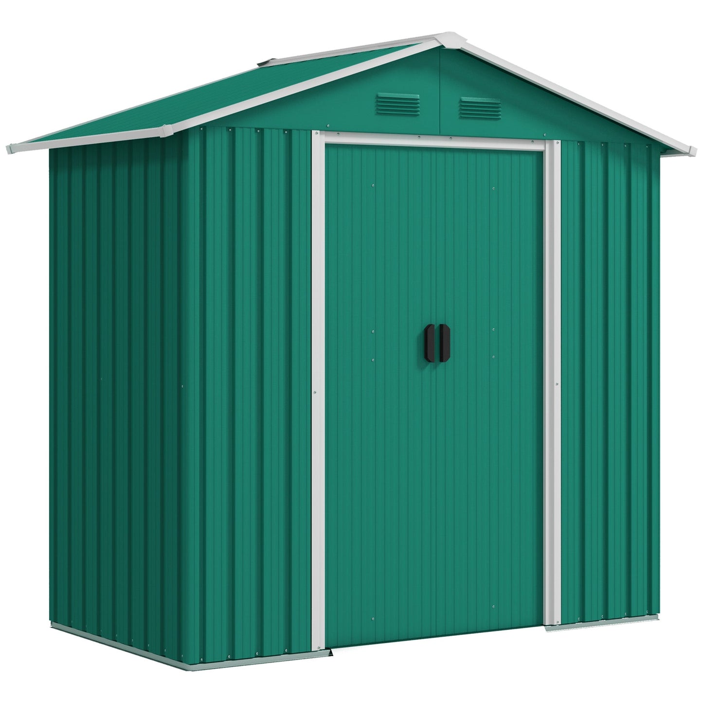 Outsunny 6.5ft X 3.5ft Garden Shed, Metal Shed Garden Outdoor Storage