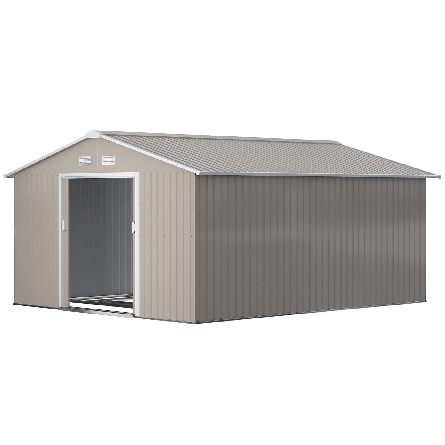 Outsunny Garden Shed Storage Unit With Locking Door Floor Foundation