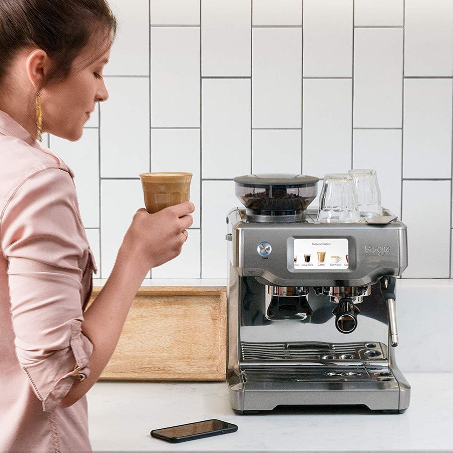 Sage - The Barista Touch, Gebürsteter Edelstahl