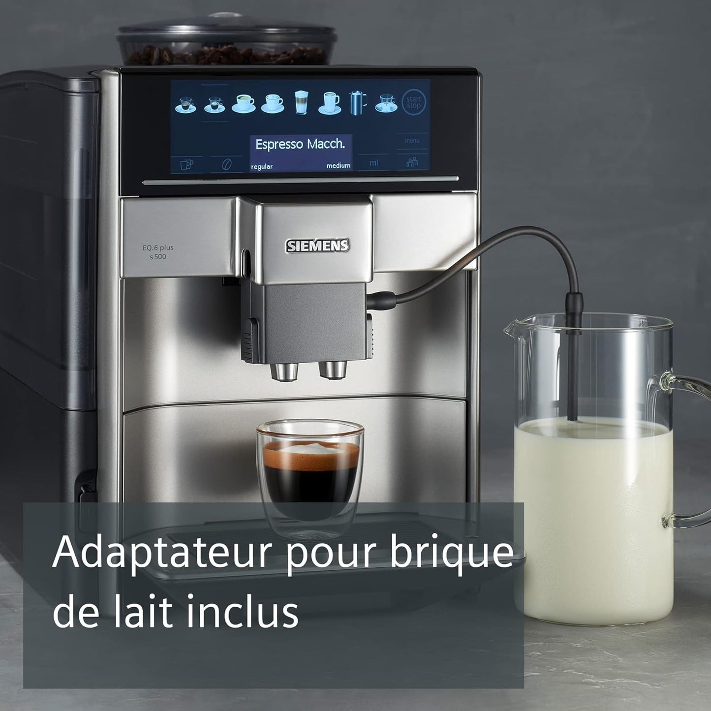 Siemens TE655203RW Freistehende Espressomaschine, 1,7l; 2Tassen; Schwarz, Grau, Silber