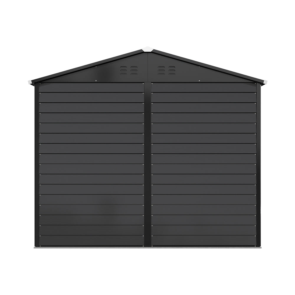 Breeins 8x5.7ft Large Outdoor Metal Tool Shed With Apex Roof – Lockable Double Doors, Ventilated & Weather-resistant Garden Storage Shed