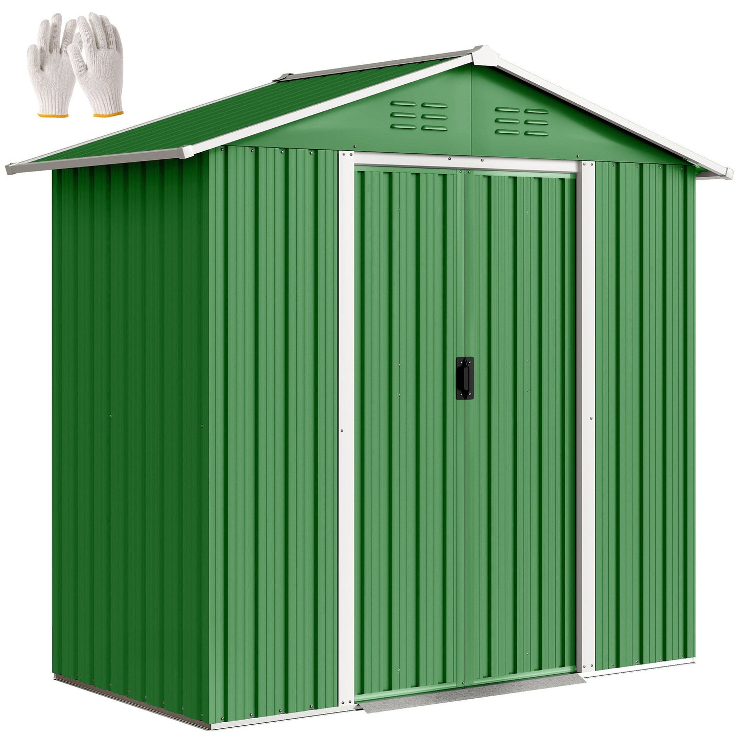 Outsunny 6.5x3.5ft Metal Garden Shed For Garden