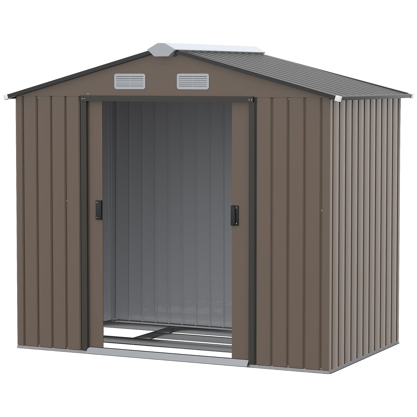 Outsunny Garden Shed Storage Unit W/locking Door Floor Foundation