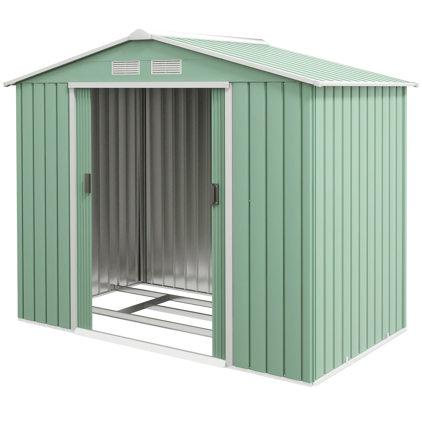 Outsunny Garden Shed Storage Unit W/locking Door Floor Foundation