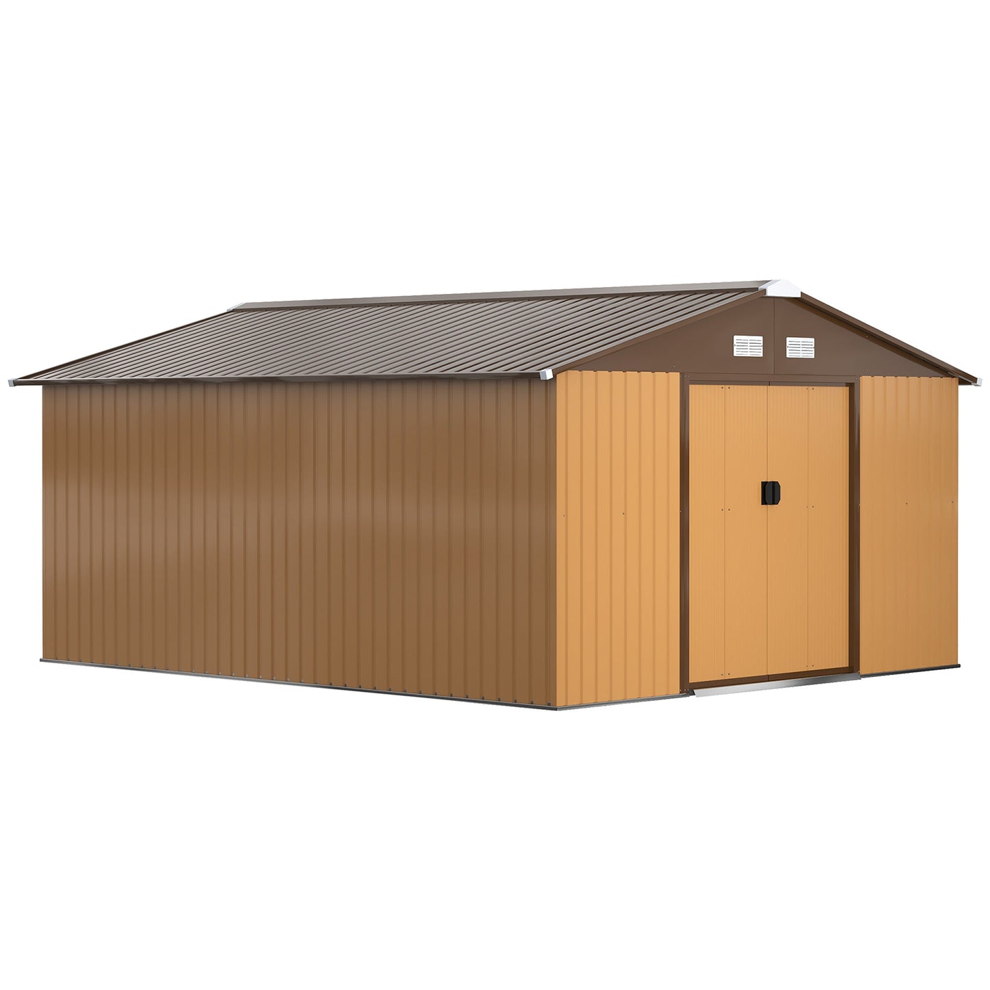 Outsunny Garden Shed Storage Unit With Locking Door Floor Foundation