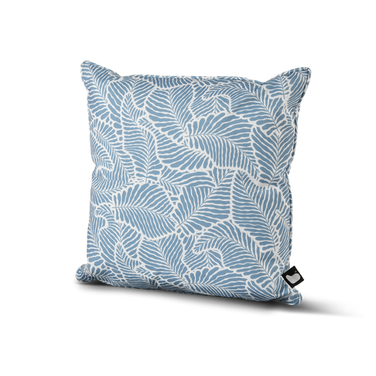 B Cushion Poplar Leaf Sea Blue