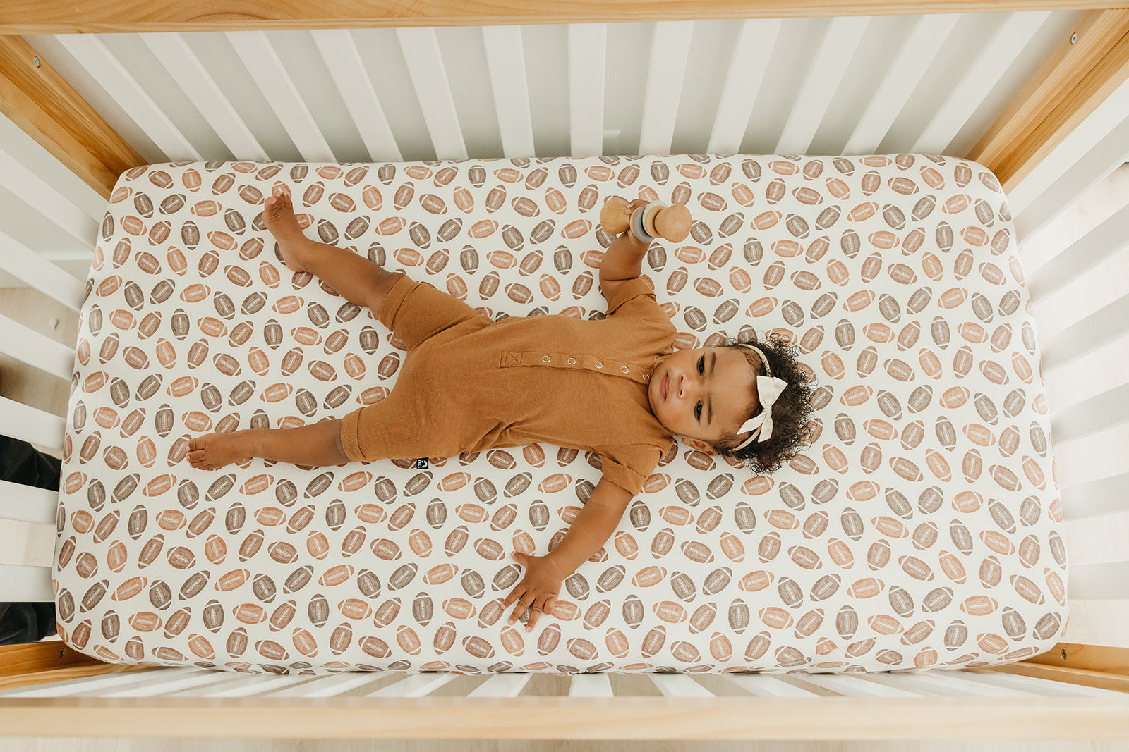 Copper Pearl Premium Knit Fitted Crib Sheet in soft fabric with snug fit, designed for baby cribs and made by My Store.
