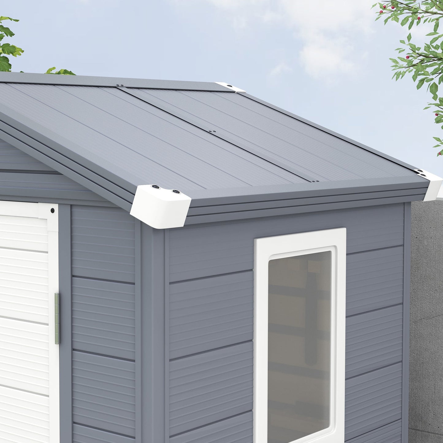 Outsunny Garden Shed Tool Storage House With Lockable Door, Kit
