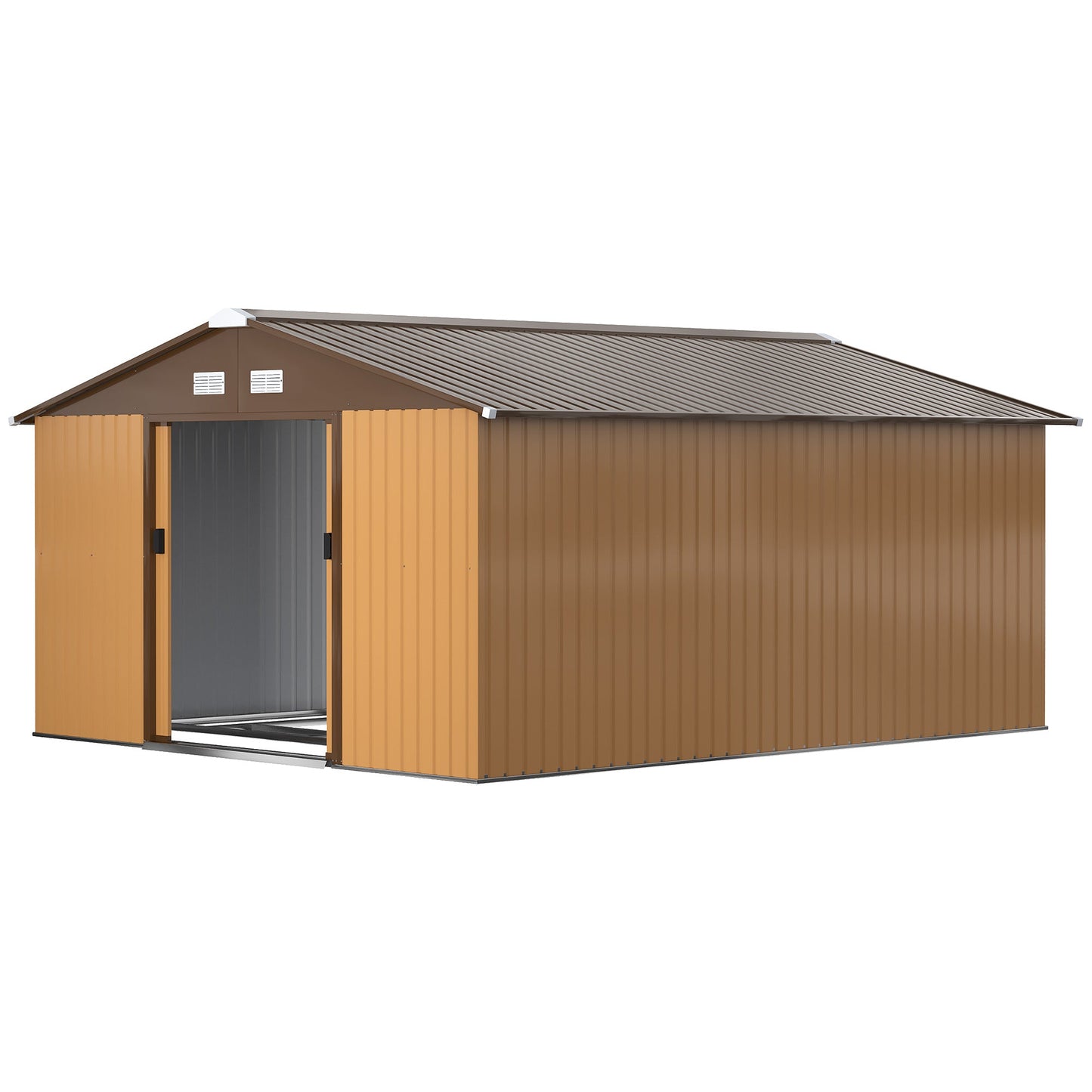 Outsunny Garden Shed Storage Unit With Locking Door Floor Foundation