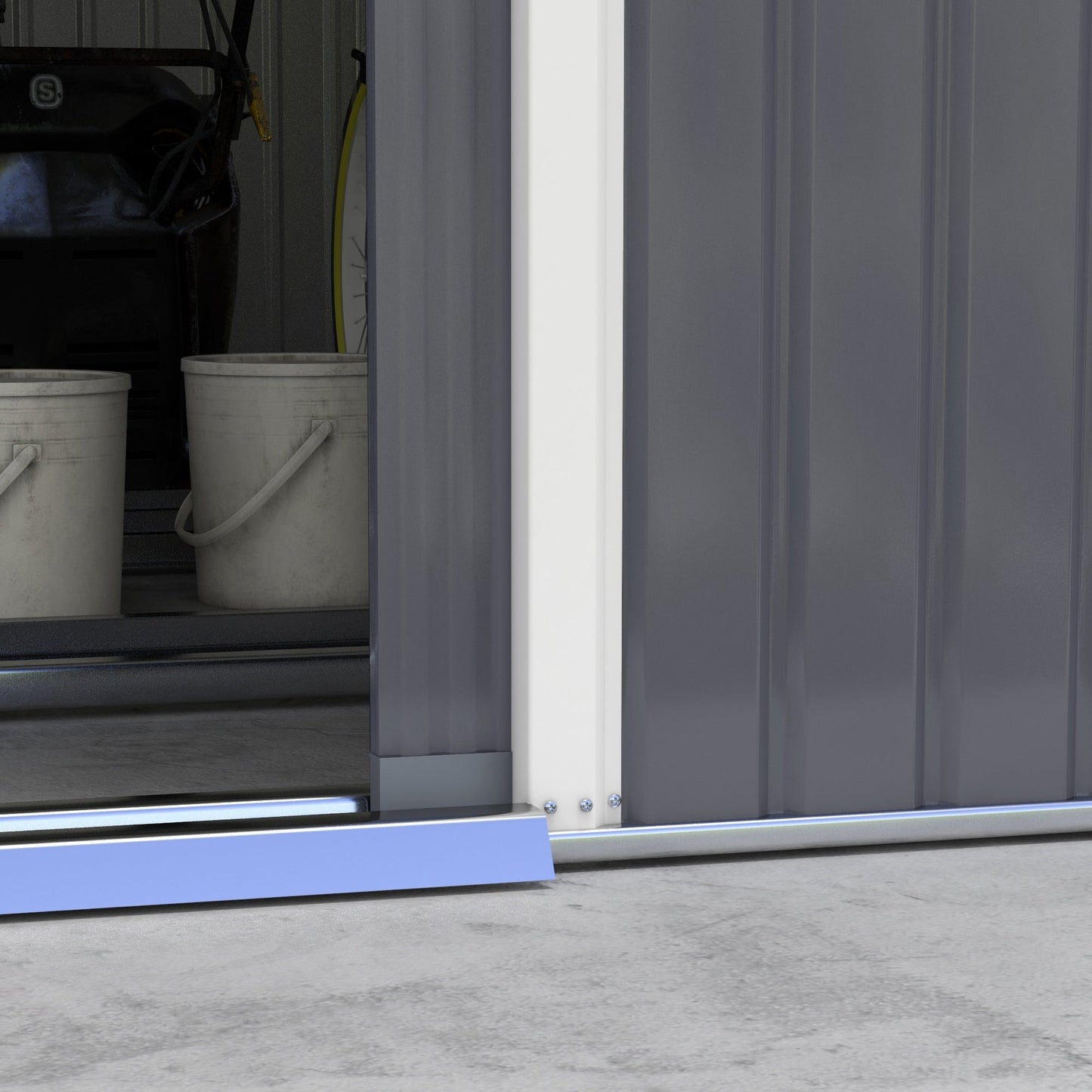 Outsunny Garden Shed Storage Unit With Locking Door Floor Foundation