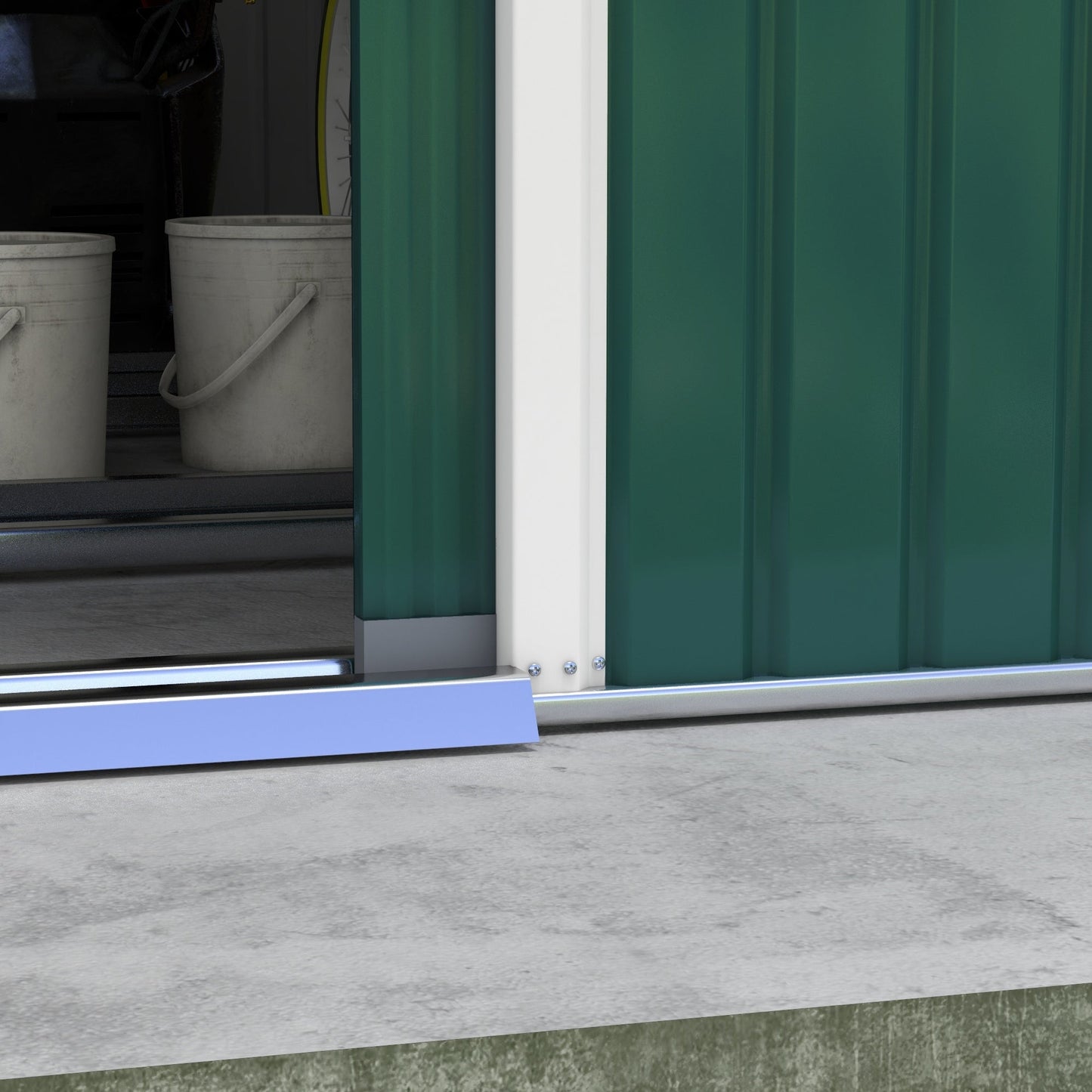 Outsunny Garden Shed Storage Unit With Locking Door Floor Foundation