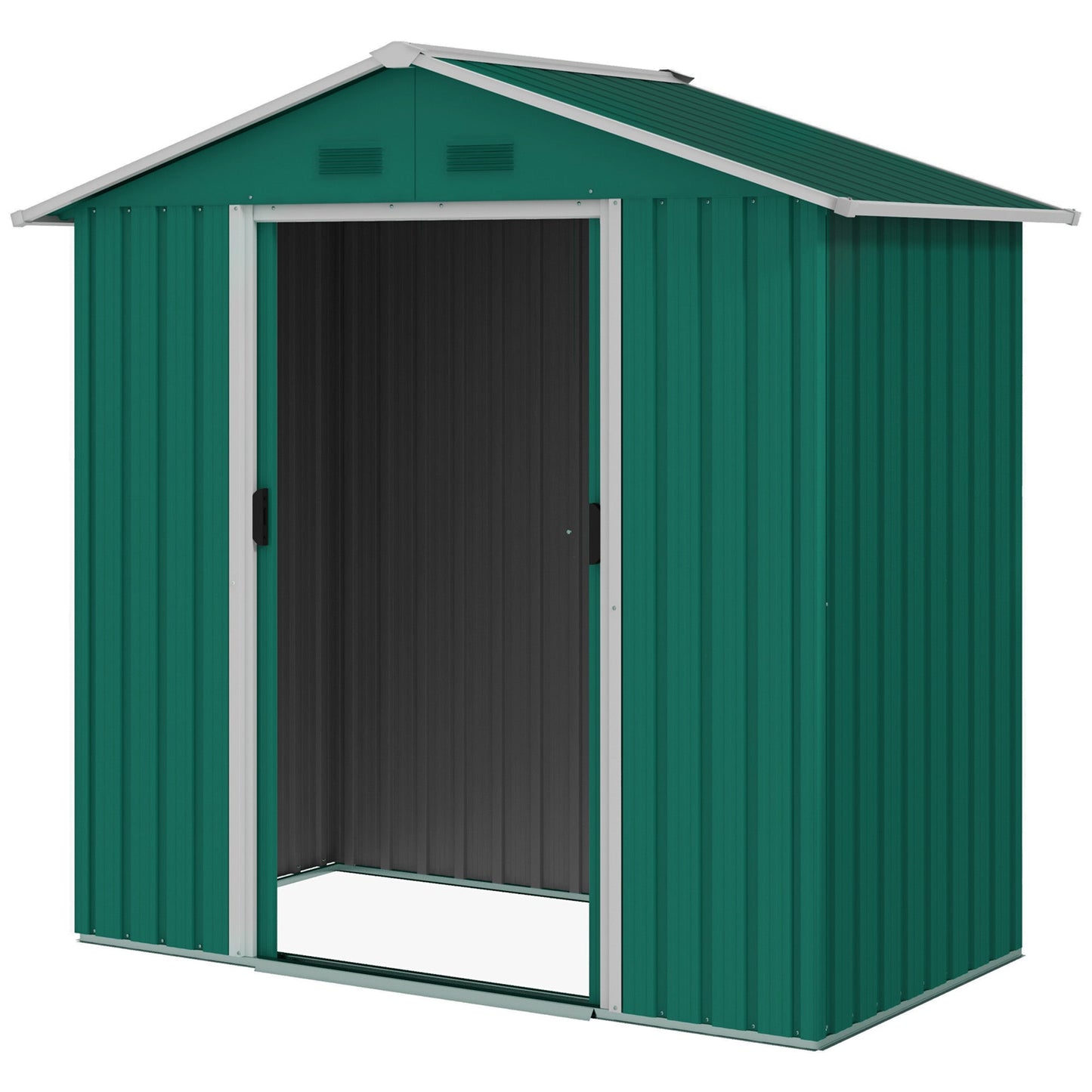 Outsunny 6.5ft X 3.5ft Garden Shed, Metal Shed Garden Outdoor Storage