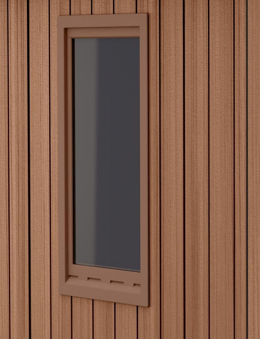 Darwin 4X6 Garden Shed with Natural Wood-Look | Evotech Composite, Weather-Resistant