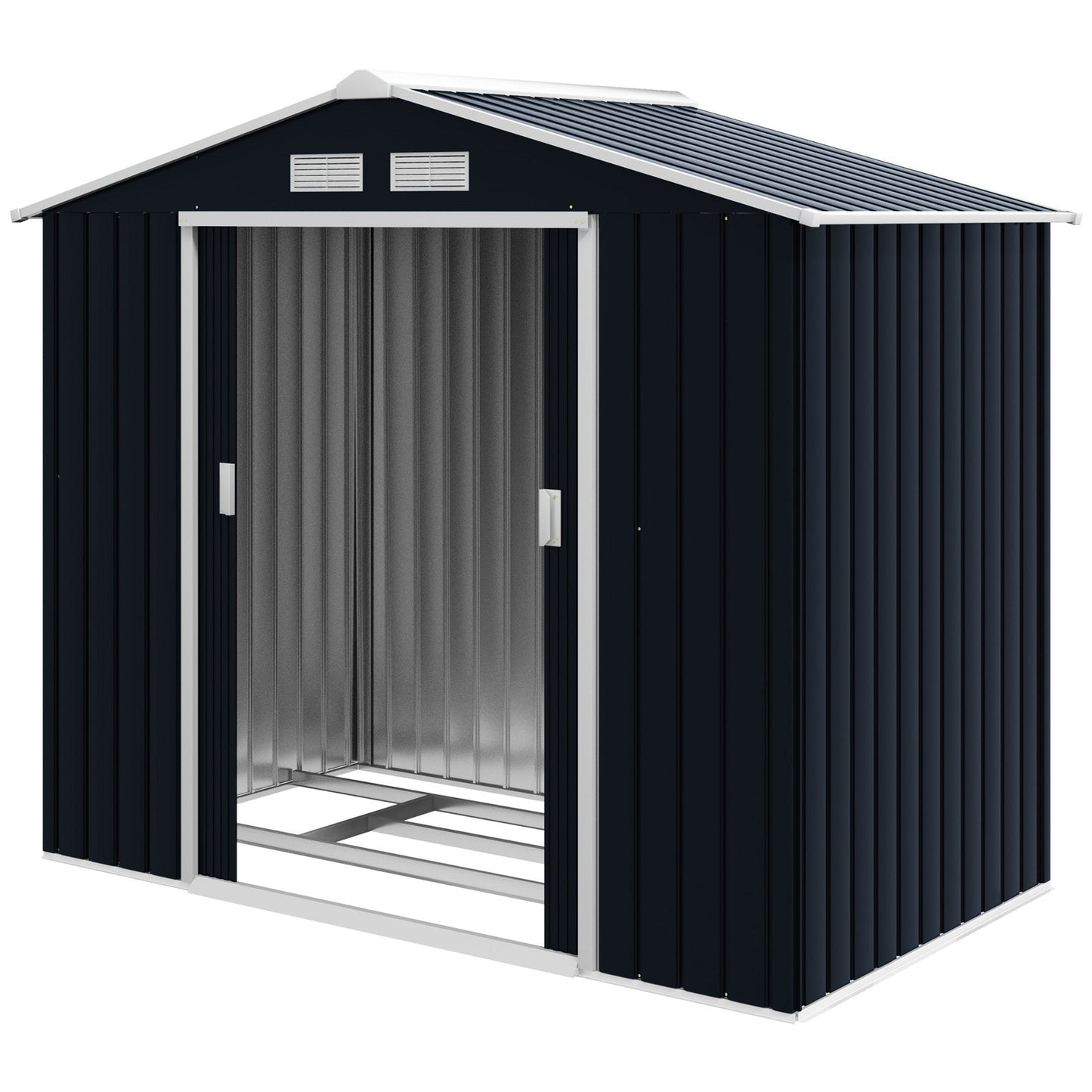Outsunny Garden Shed Storage Unit W/locking Door Floor Foundation